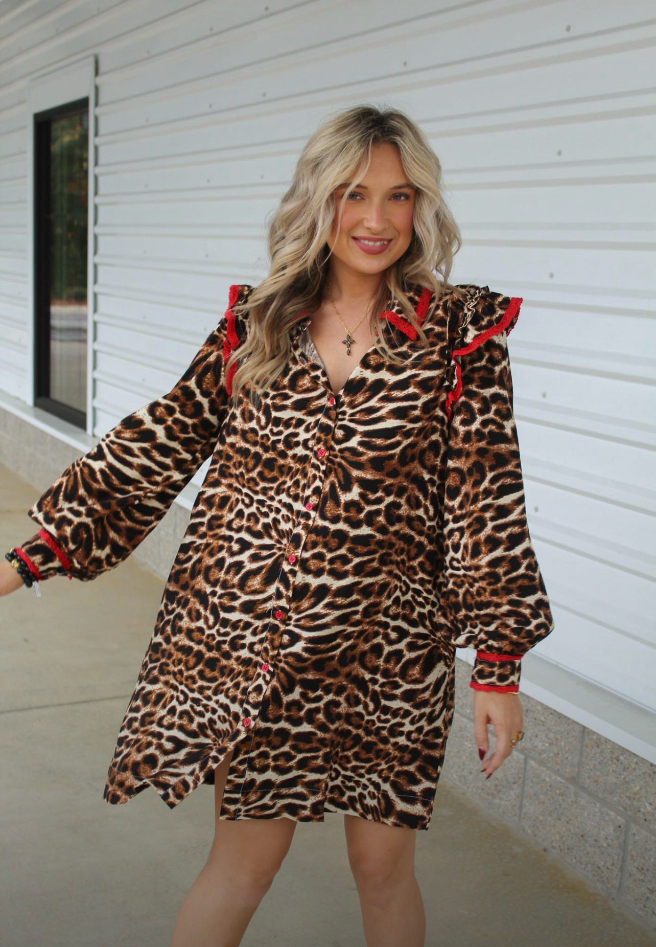Back for More Red Animal Print Dress