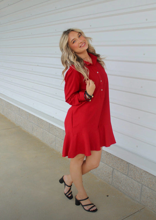 Who's That Girl Wine Dress