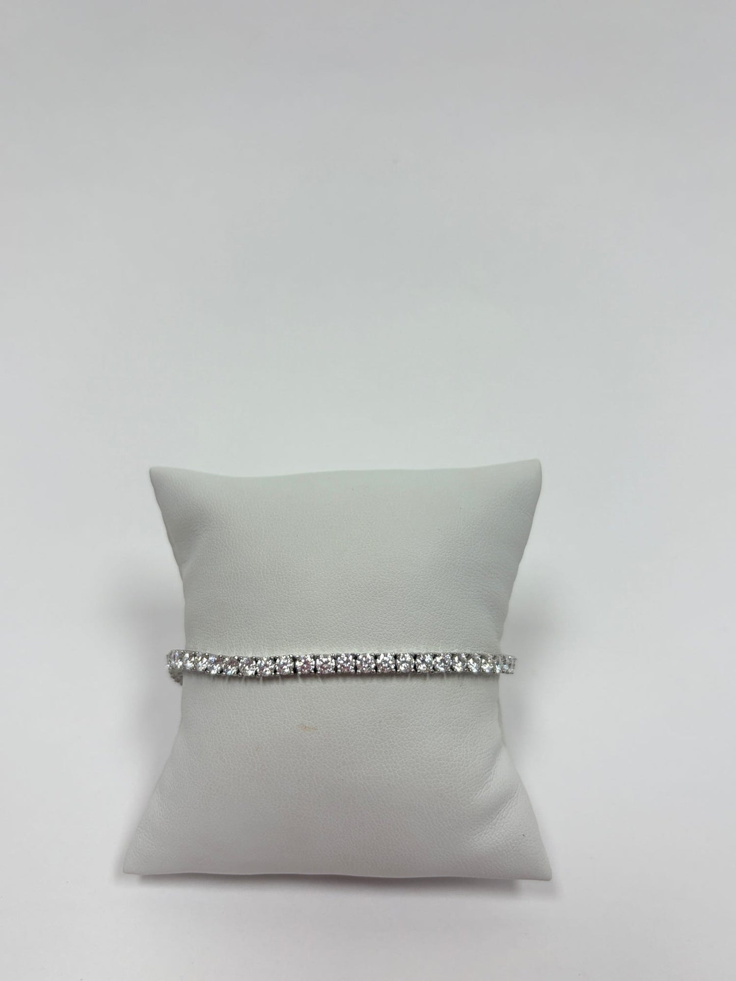 Sterling Silver Moissanite Tennis Chain Bracelet