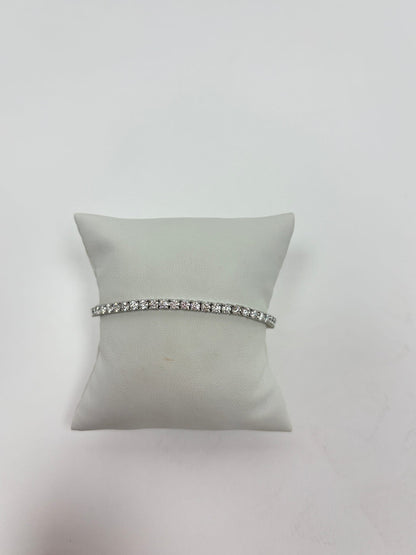 Sterling Silver Moissanite Tennis Chain Bracelet