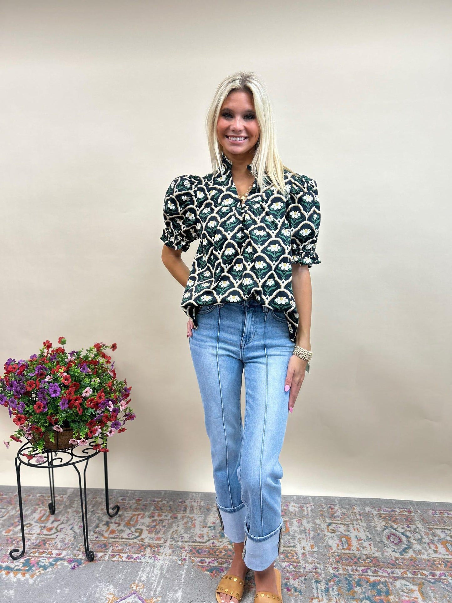 Paulette Floral Flowy Shirt
