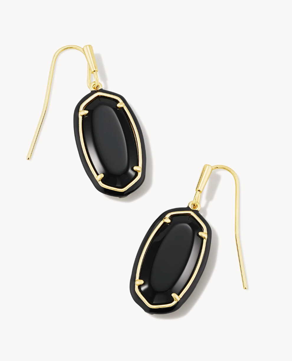 Dani Enamel Framed Drop Earring