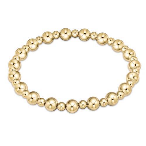 enewton Extends - Classic Grateful Pattern 6mm Bead Bracelet - Gold