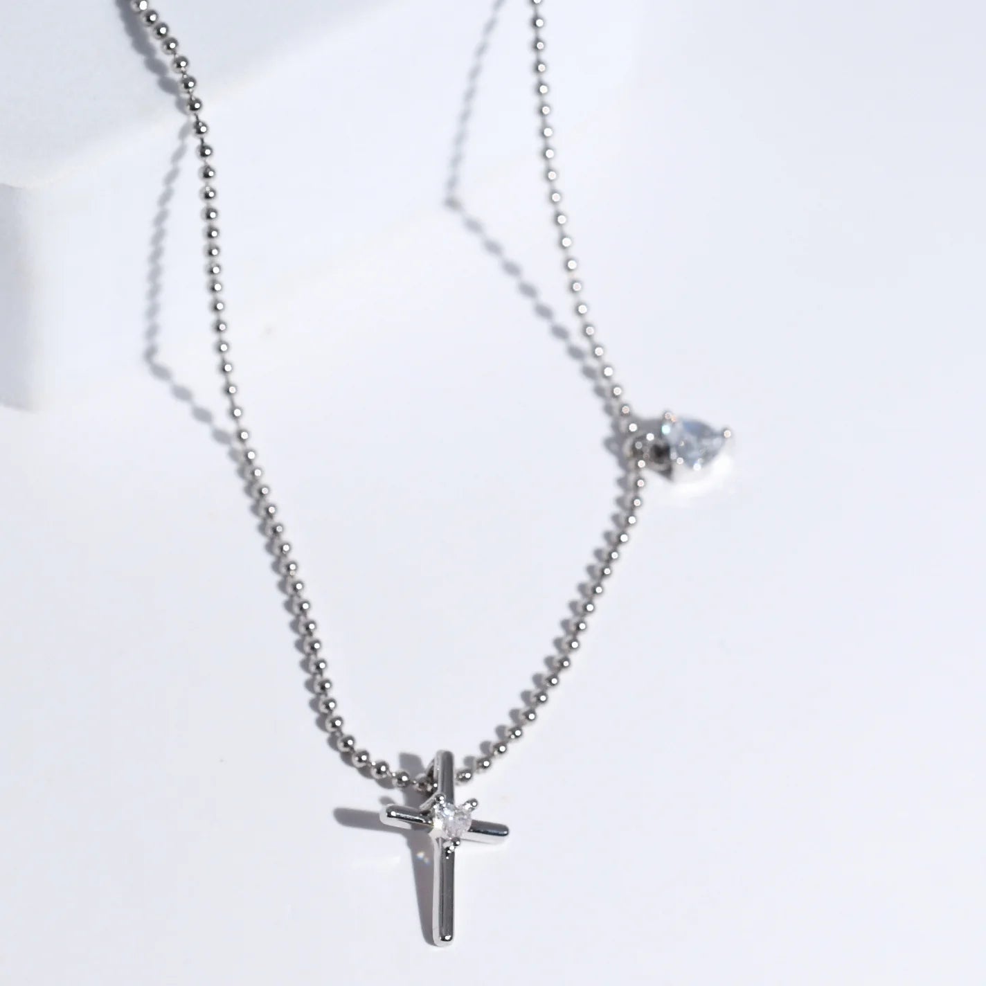 Sisters in Christ Silver Necklace