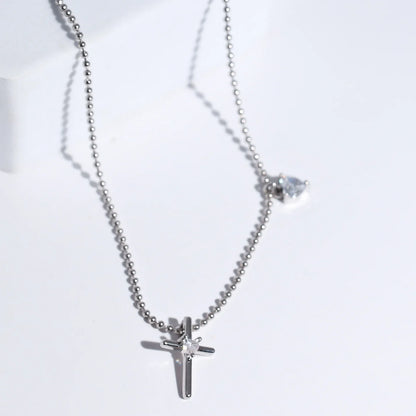 Sisters in Christ Silver Necklace