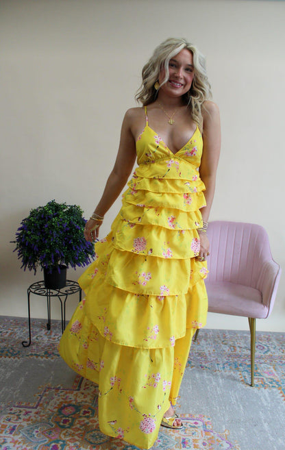 Callie Song Bird Yellow Dress