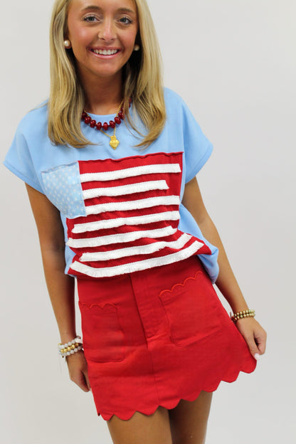 Slightly Toxic Red Mini Skirt