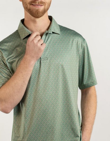 Men's Flying Mallard Performance Polo Green/Multi