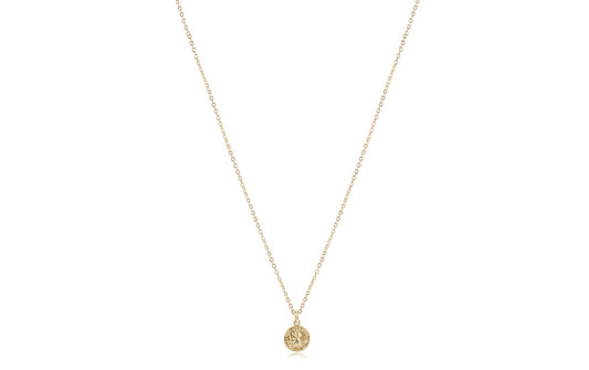 16" Necklace Gold - Protection Gold Disc