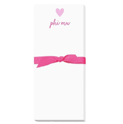 Sorority Greek Heart Skinnie Notepad