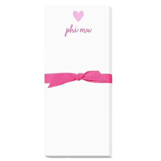 Sorority Greek Heart Skinnie Notepad