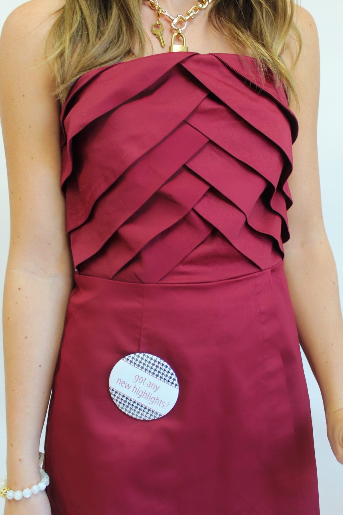 Crimson Nights Strapless Romper