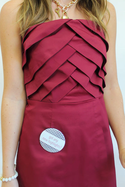 Crimson Nights Strapless Romper