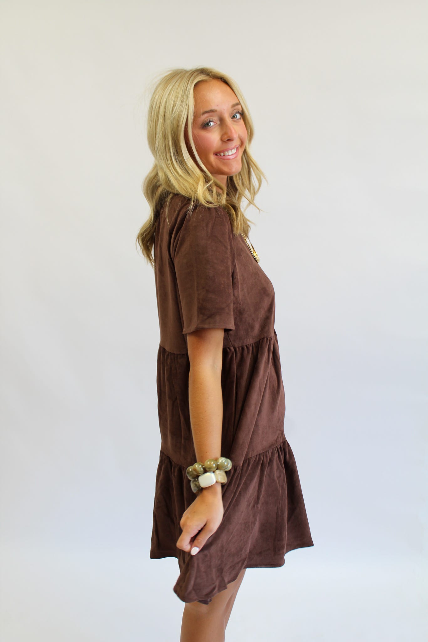 Adelyn Espresso Dress