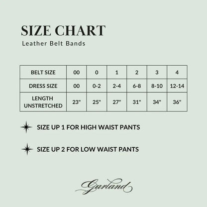 Garland Thin Black Leather Belt