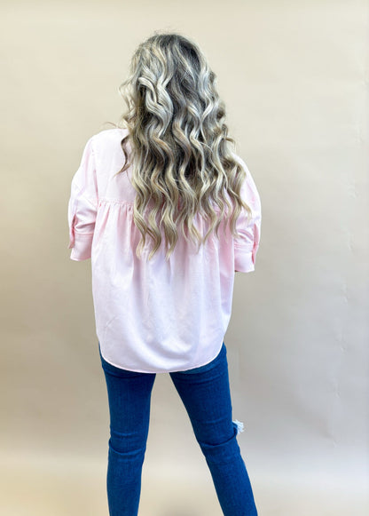 Hampton Stripe Button-Up Top