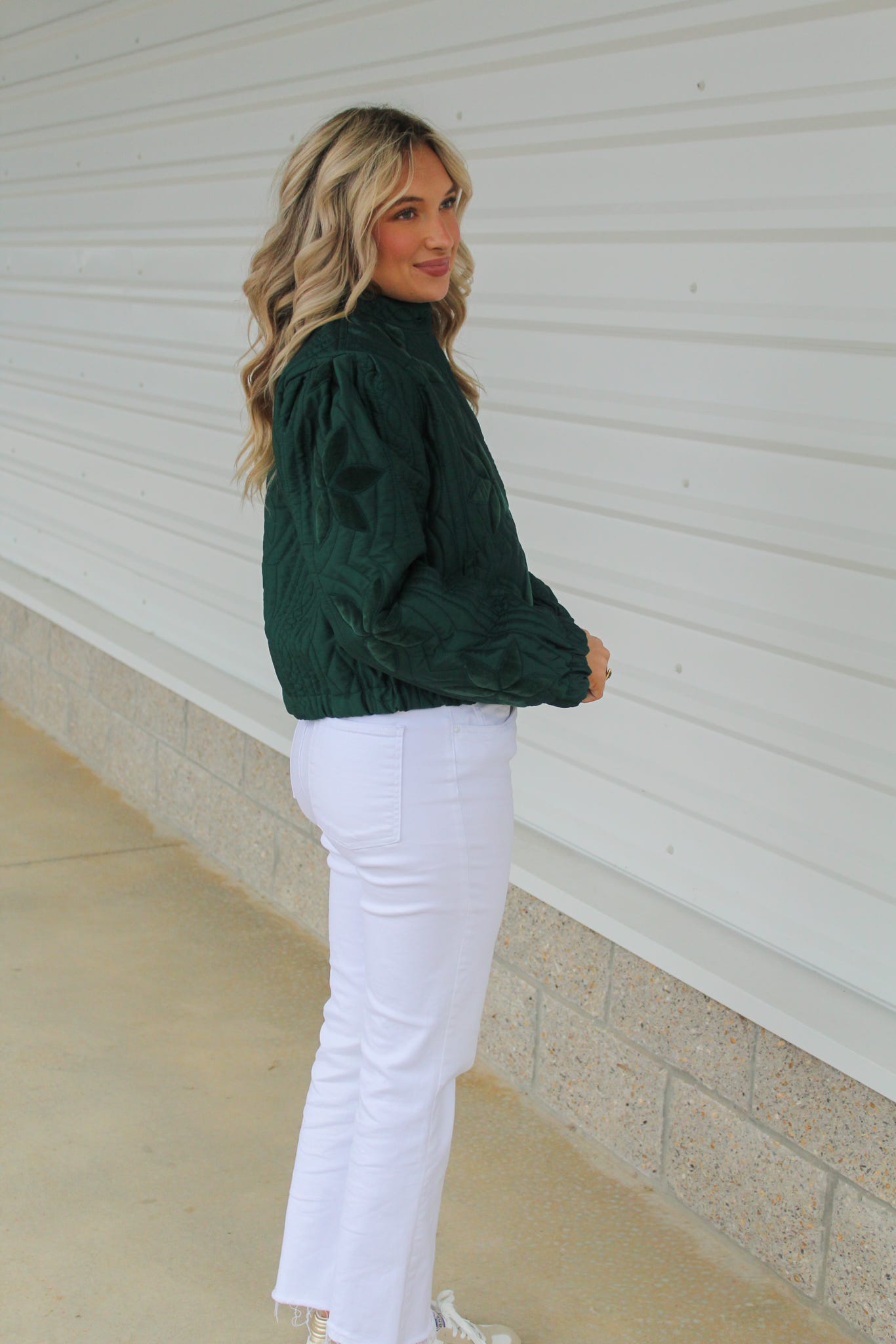 Luna Velvet Flower Quilted Jacket