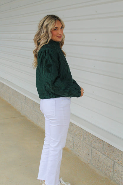 Luna Velvet Flower Quilted Jacket