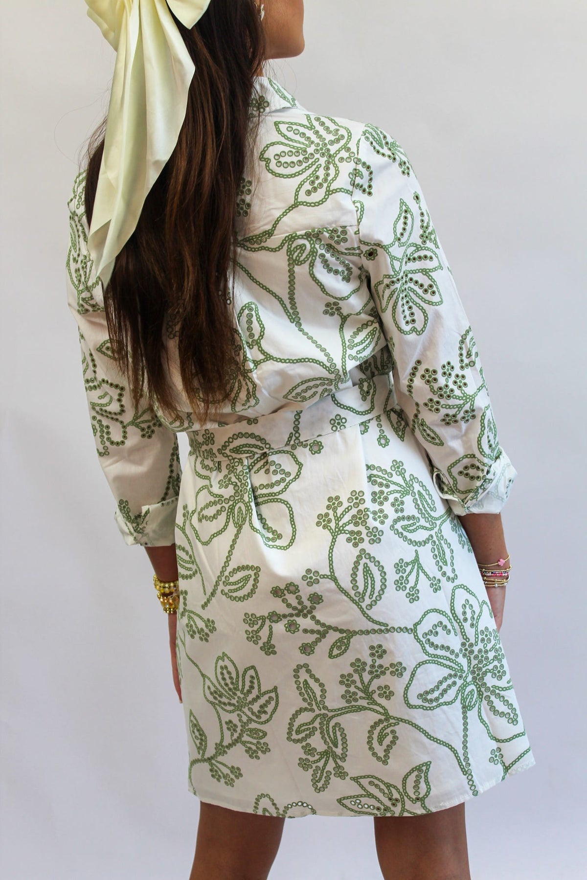 Sarah Dress Lacecap White
