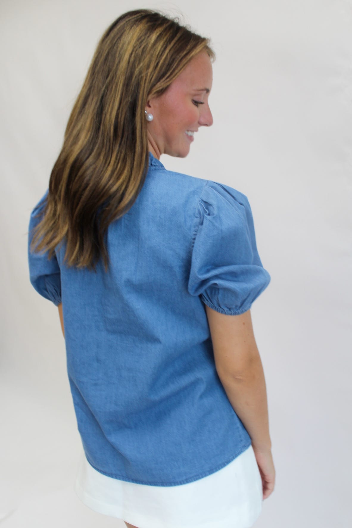 Lainey Chambray Top