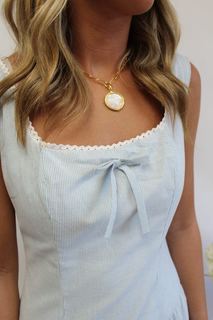 Beach Breeze Bubble Hem Mini Dress