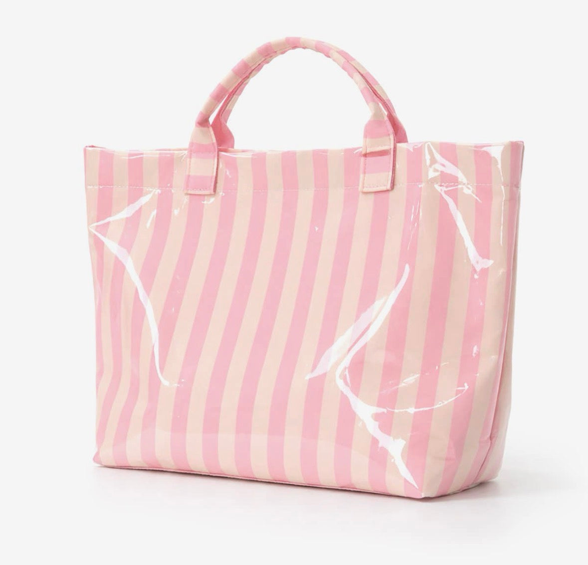 Colorblock Striped Tote Bag - Waterproof Beach Bag