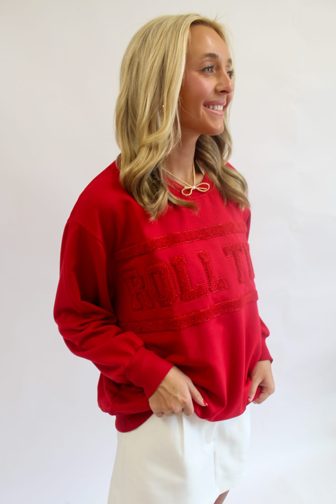 Bama Varsity Stripe Sarah Top