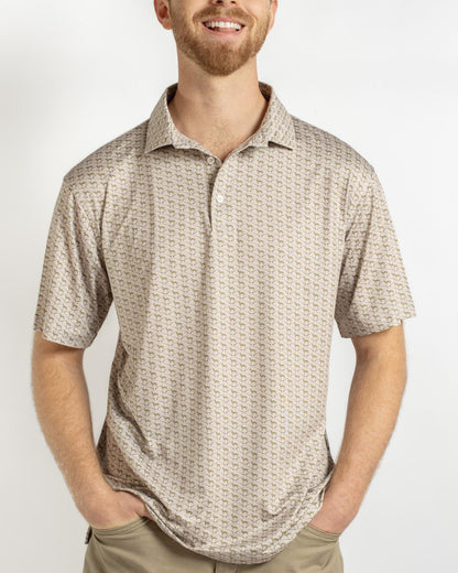 Men's Bird Dog Performance Polo Tan/Multi