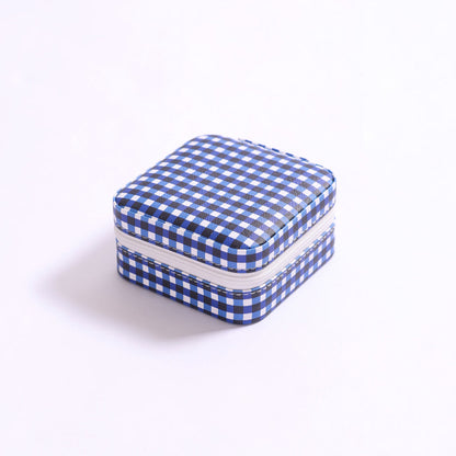 The Gingham Travel Jewelry Case