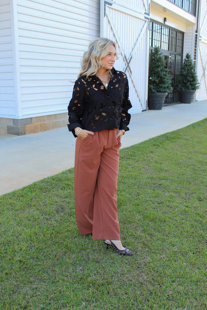 Midday Latte Pleated Pants