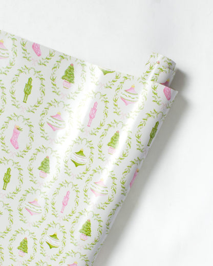 Nutcracker Trellis Gift Wrapping Paper