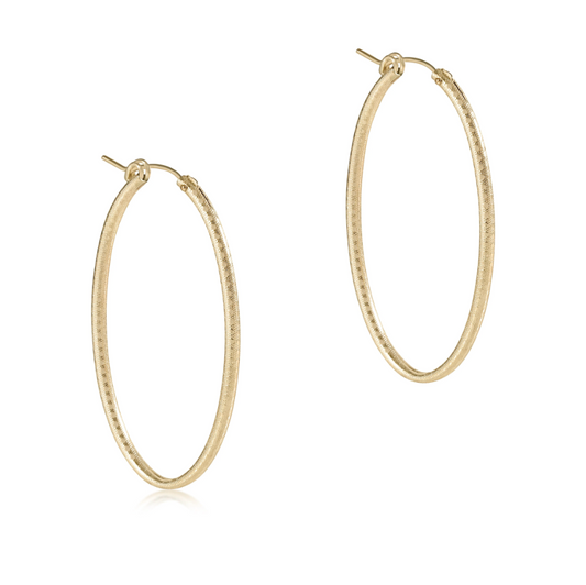 Oval Gold 2" Hoop - Textured