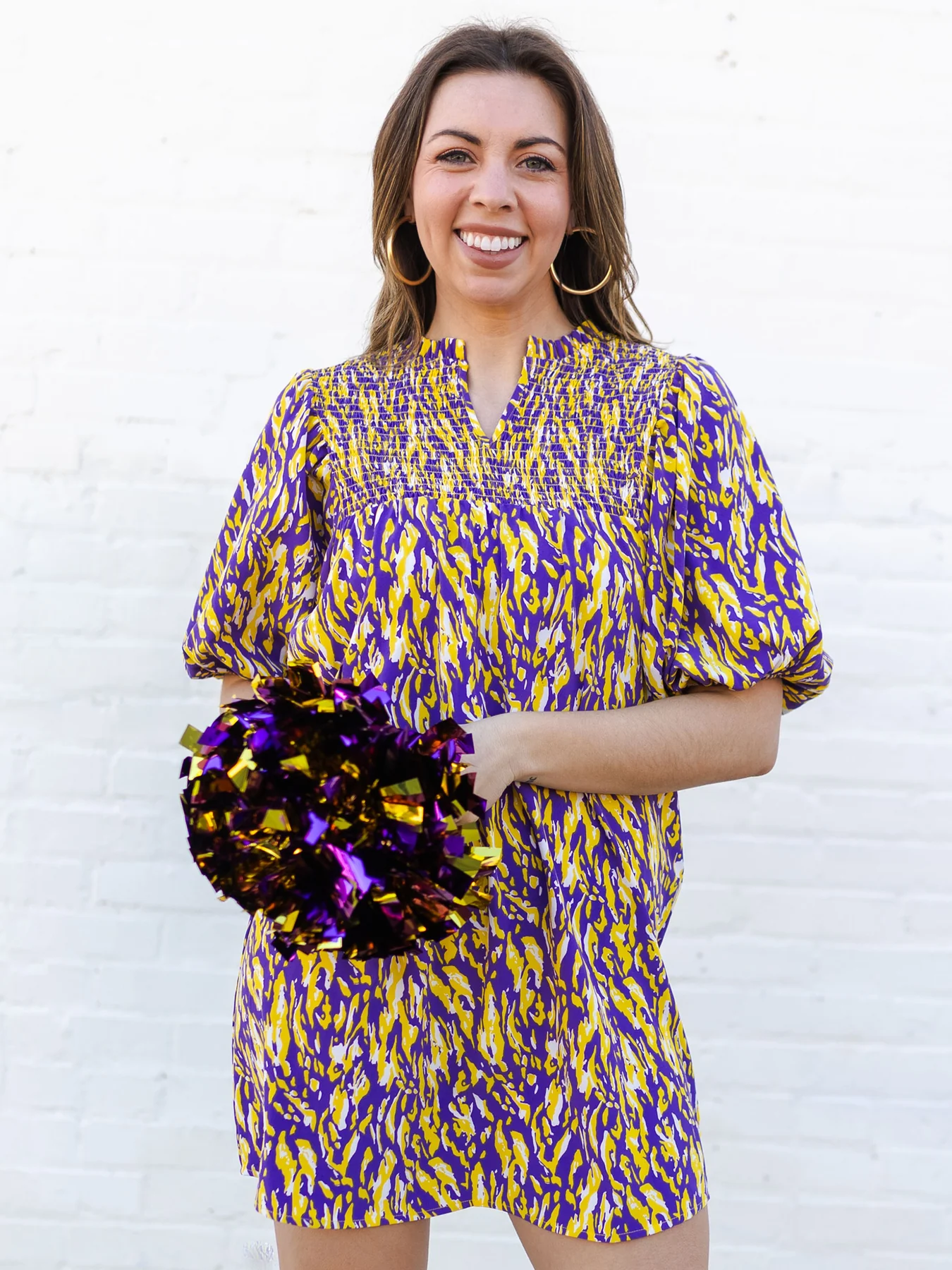 Dress Amelia Tiger Tail Purple/Gold S