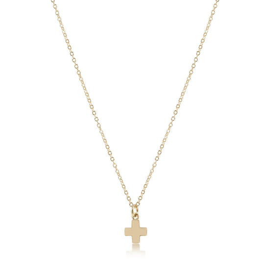 Egirl 14" Necklace Gold - Signature Cross Small Gold