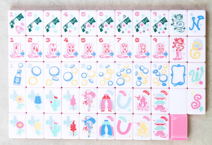 Miss Cowgirl Mahjong Set