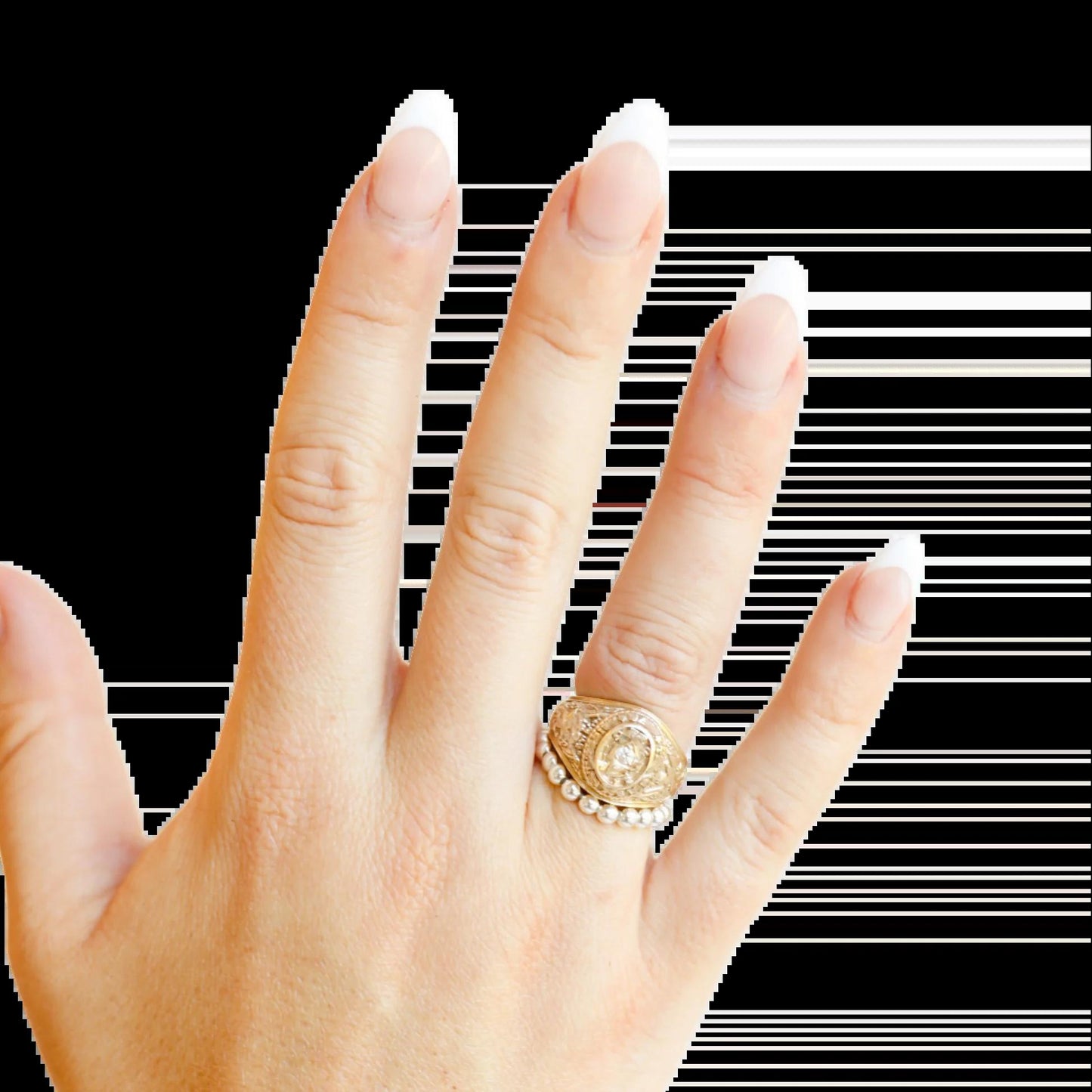 Lauren Beaded Band 3MM Silver