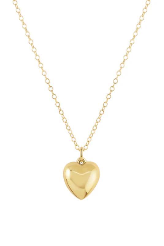 16" Necklace Gold- Love Plush Charm