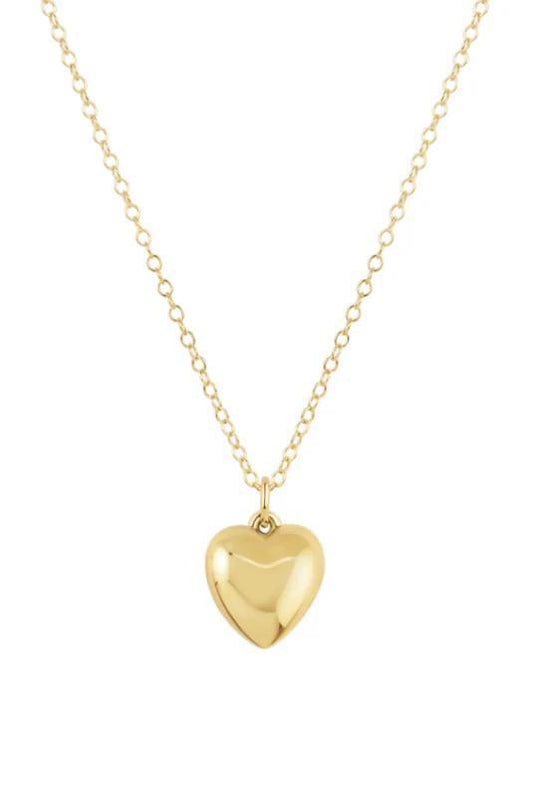 16" Necklace Gold- Love Plush Charm