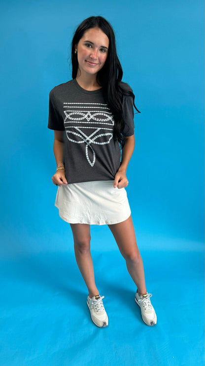 Western Boot Stitch Graphic T-Shirts