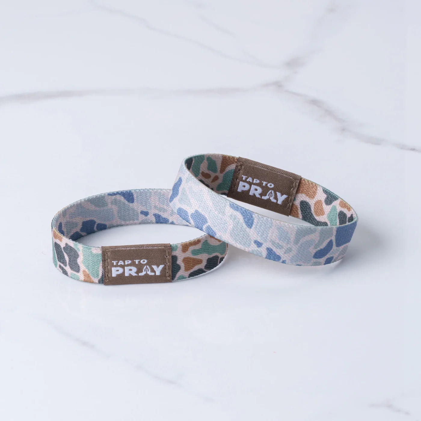 Tap To Pray Wristband - River Rock Camo- Classic & Sage