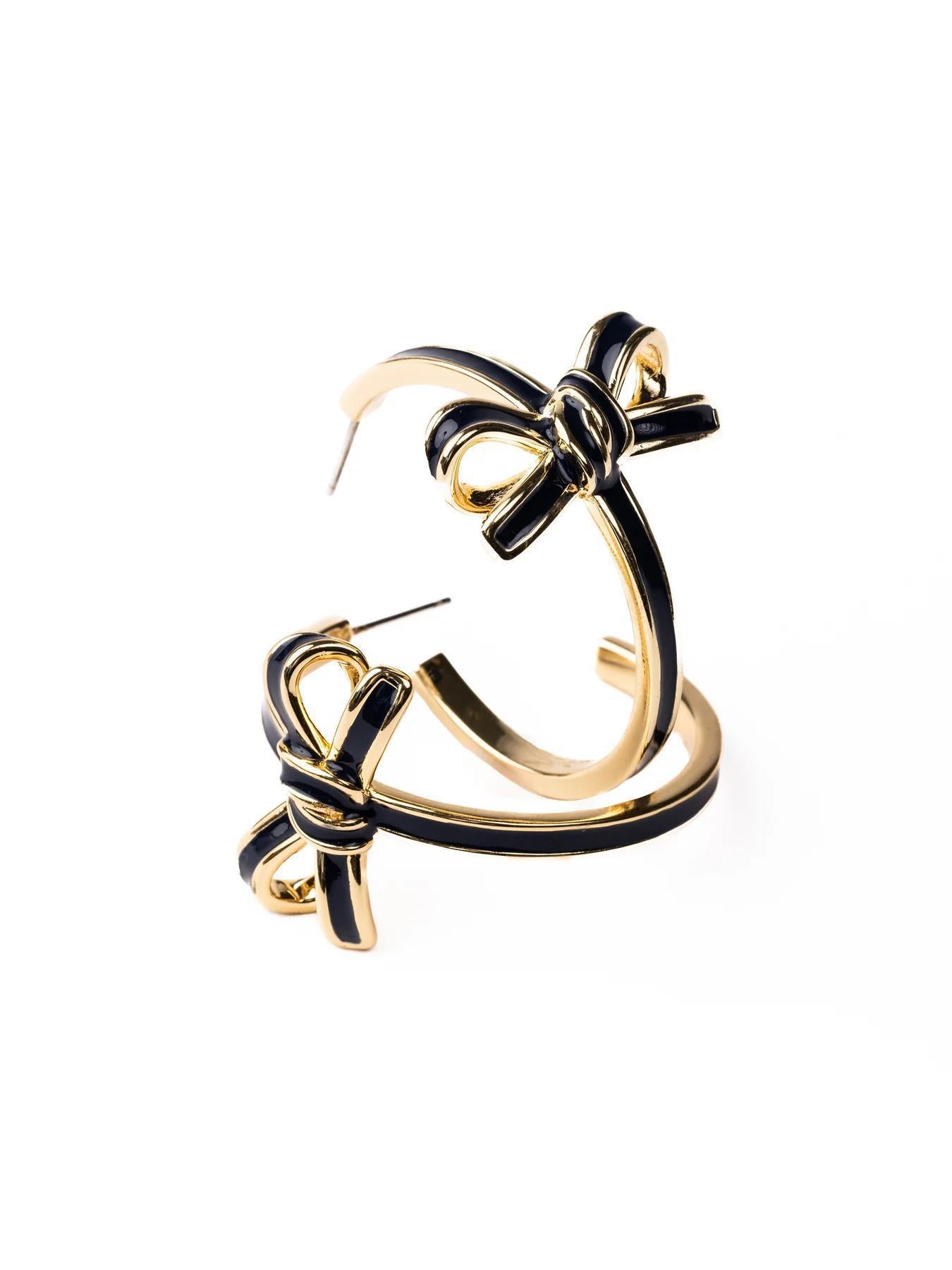 Luxe Bow Hoop Earrings