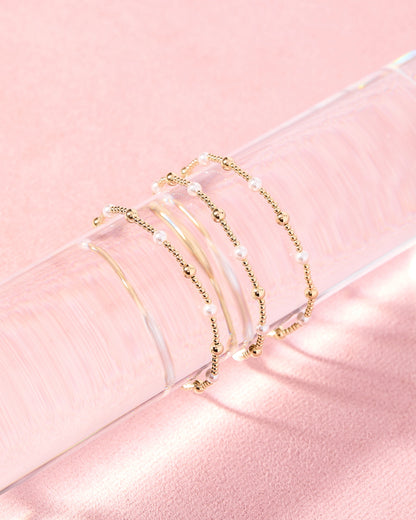 June Pearl and Gold Alternating Ring