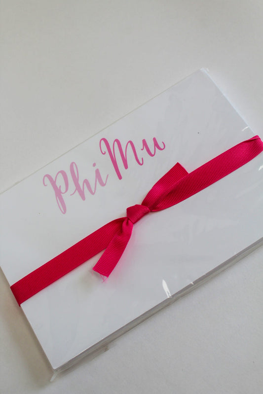 Sorority Greek Doodle Script Notepad