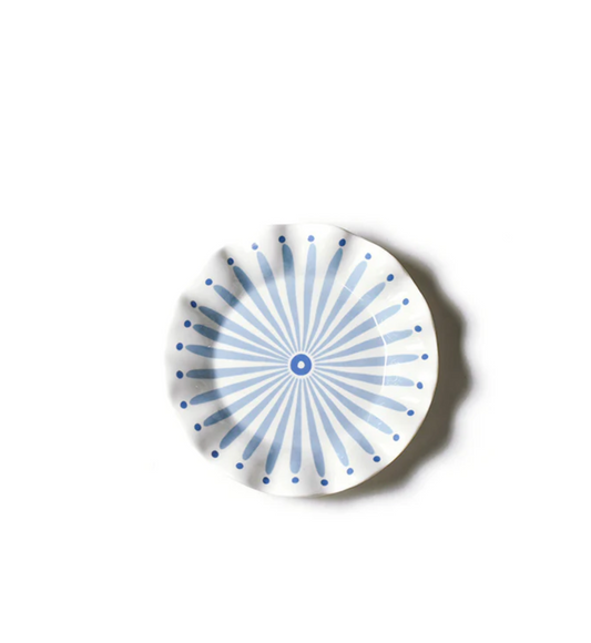 Iris Blue Burst Ruffle 8 Salad Plate