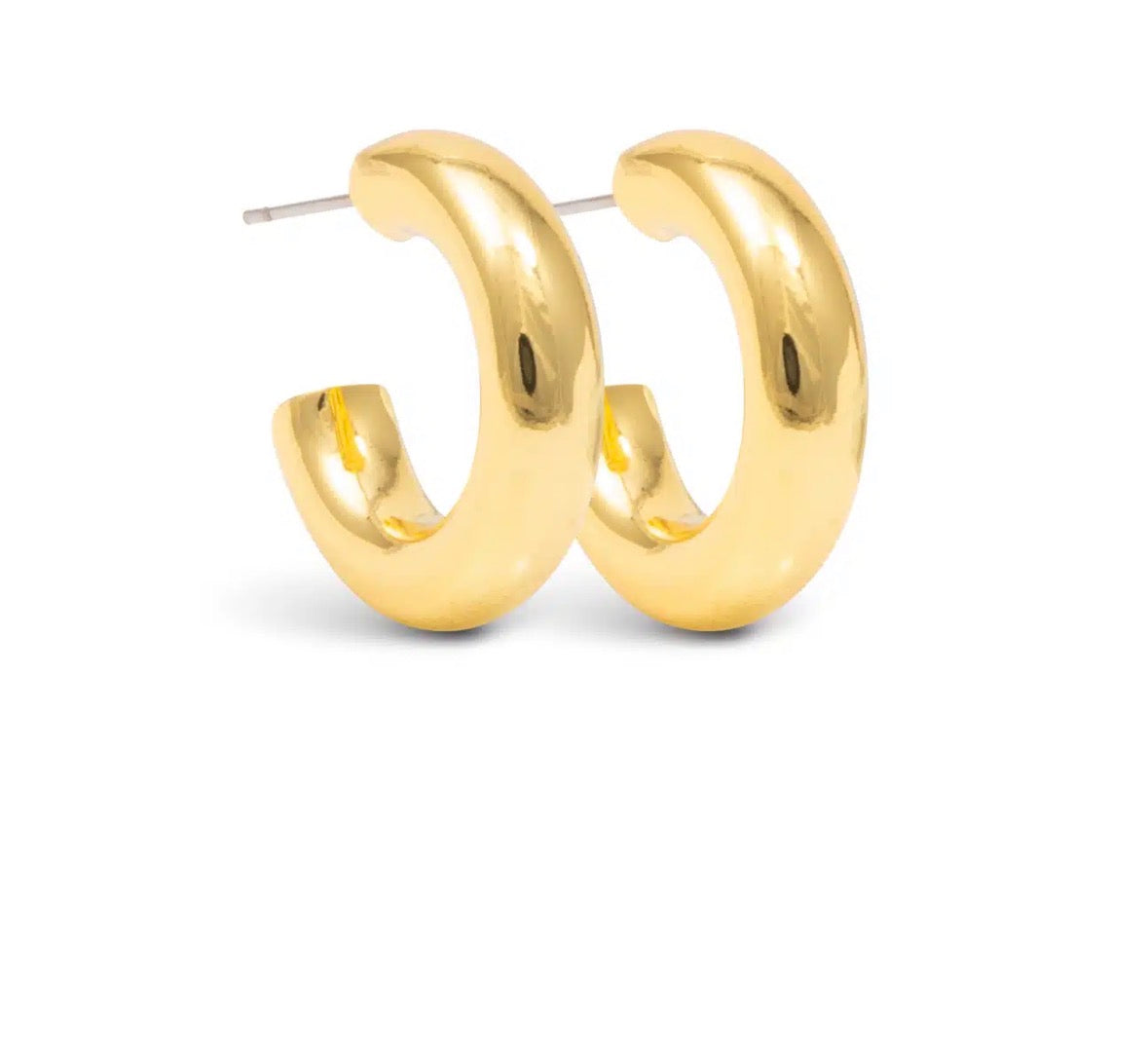 Kate Polished Huggie Gold
