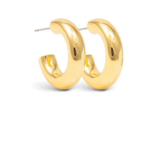 Kate Polished Huggie Gold