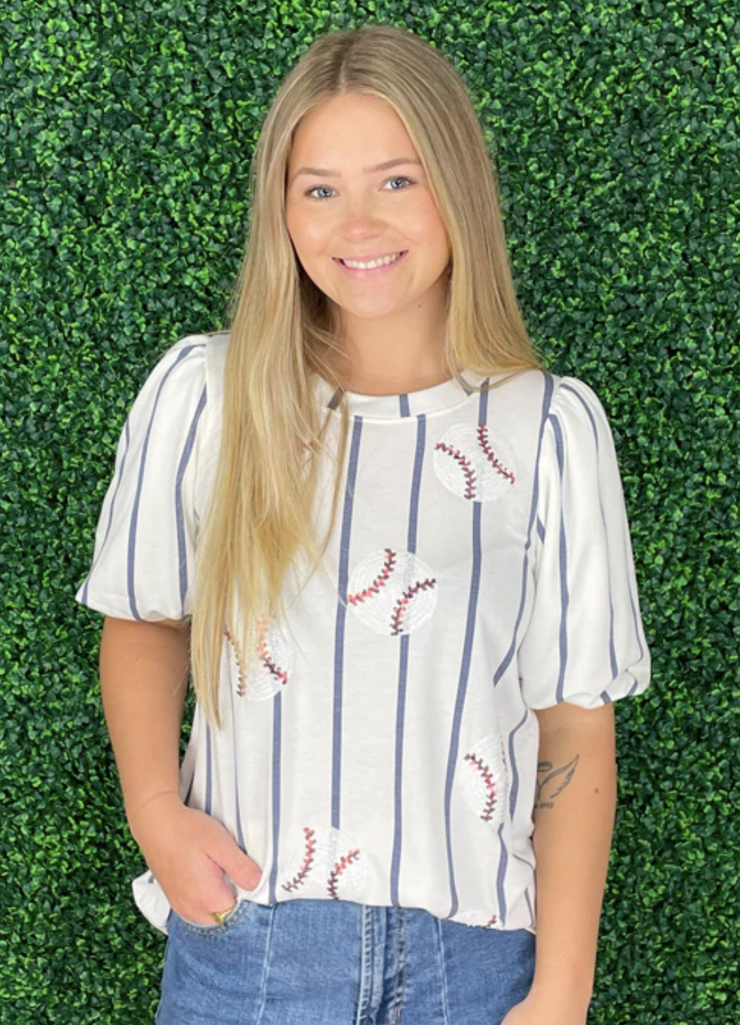 Top Tina Sequin Baseball
