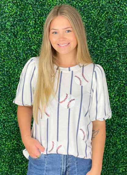 Top Tina Sequin Baseball