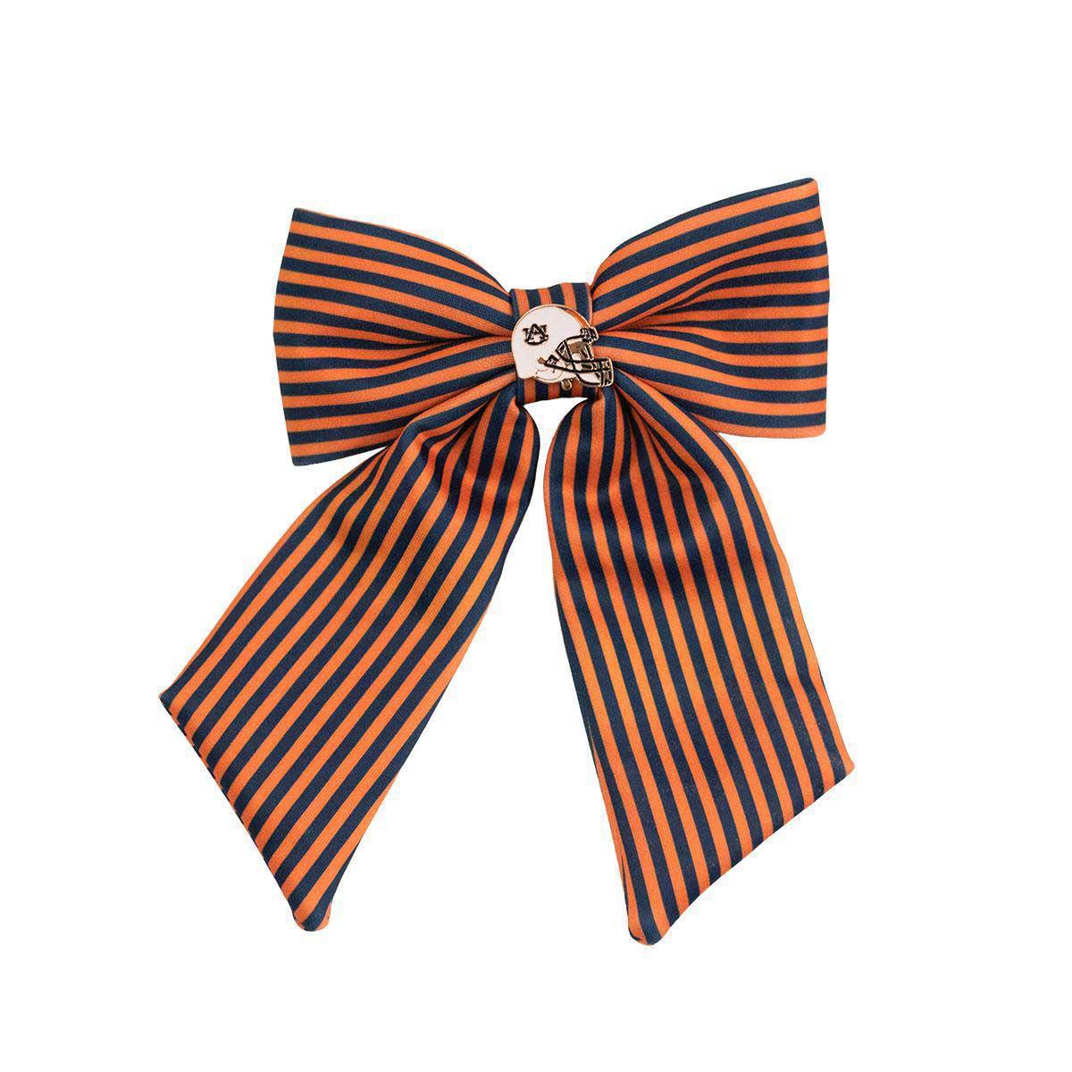 AU Navy Logo Charm Hair Bow