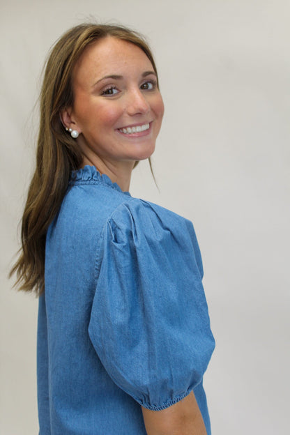 Lainey Chambray Top